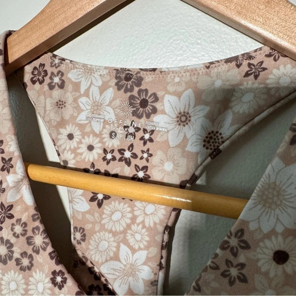 Aerie ditsy floral bra top S - Picture 3 of 5